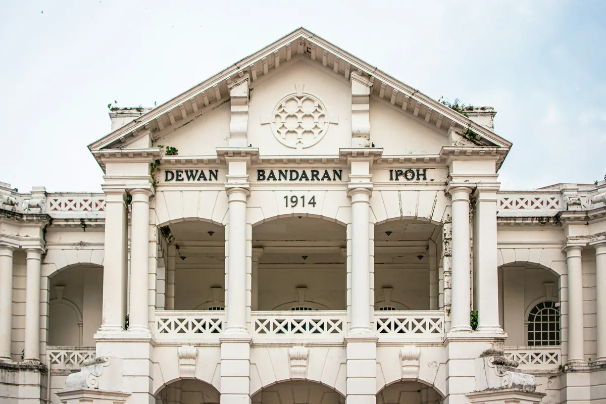 Ipoh's white colonial-era town hall, built in 1914